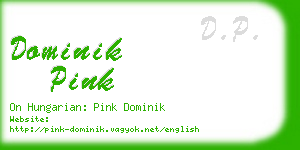 dominik pink business card